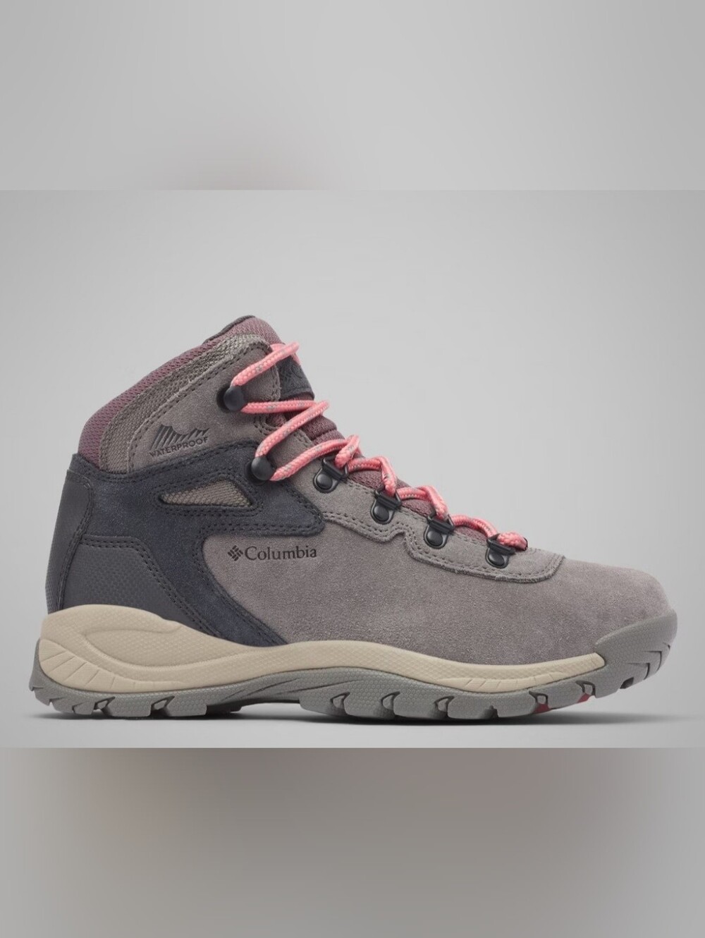 Columbia Lace-Up Waterproof Hiking Boot in Gray and Pink Brand New In Box - Picture 3 of 6